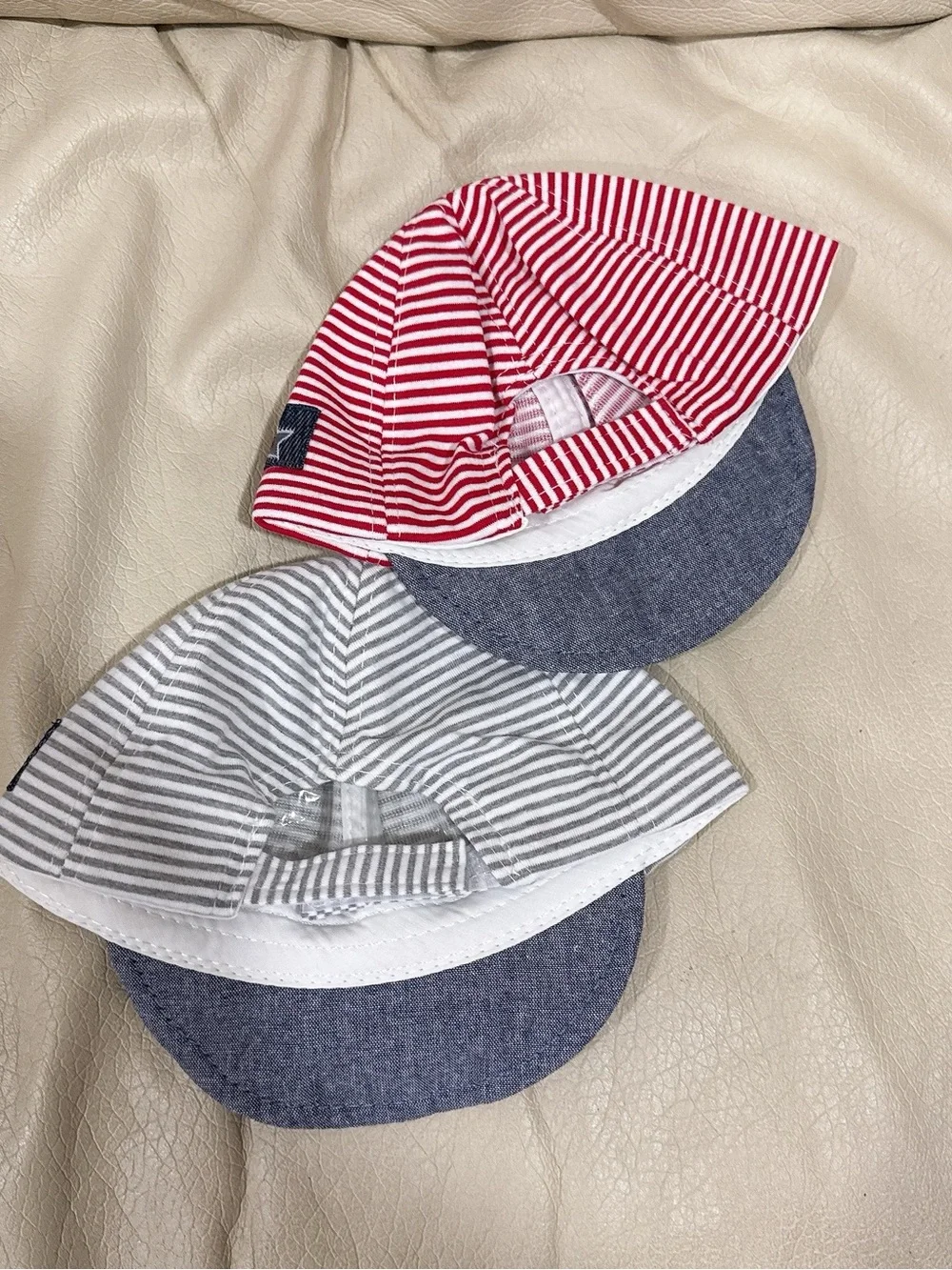 Kids Striped Baseball Cap set of 2